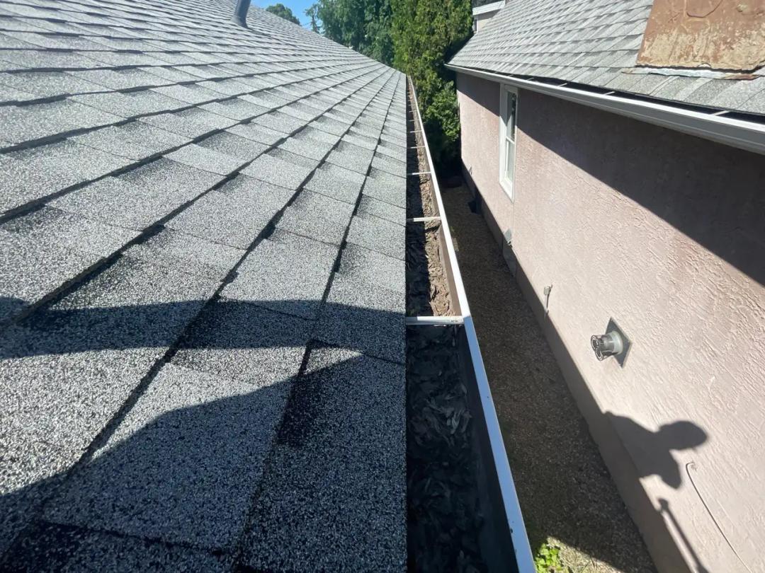 Clean gutter line after clearing out debris