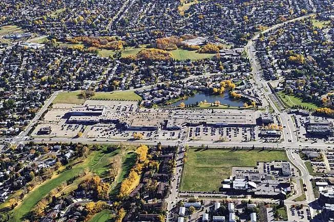 Aerial view of Sherwood Park and surrounding neighbourhoods