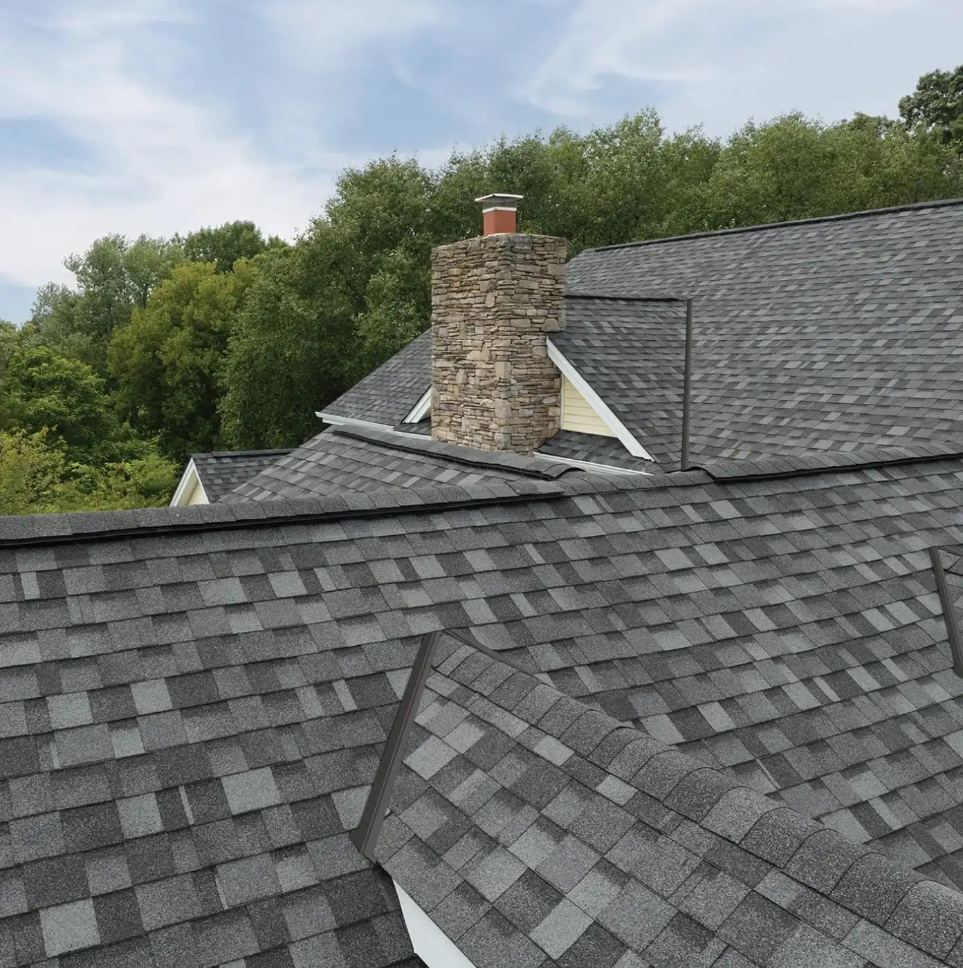 Residential roof on a Beaumont home after a roof replacement