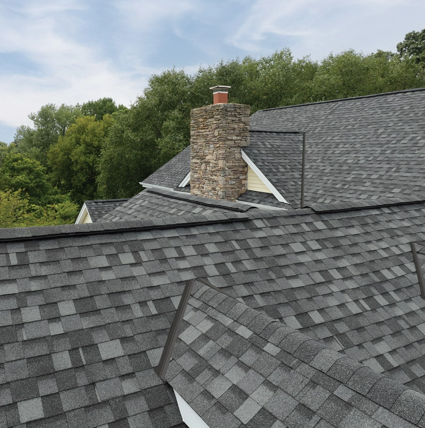 Residential roof replacement with architectural shingles on an Edmonton home